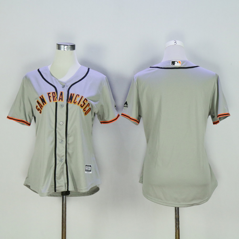 Women San Francisco Giants Blank Grey MLB Jerseys->youth mlb jersey->Youth Jersey
